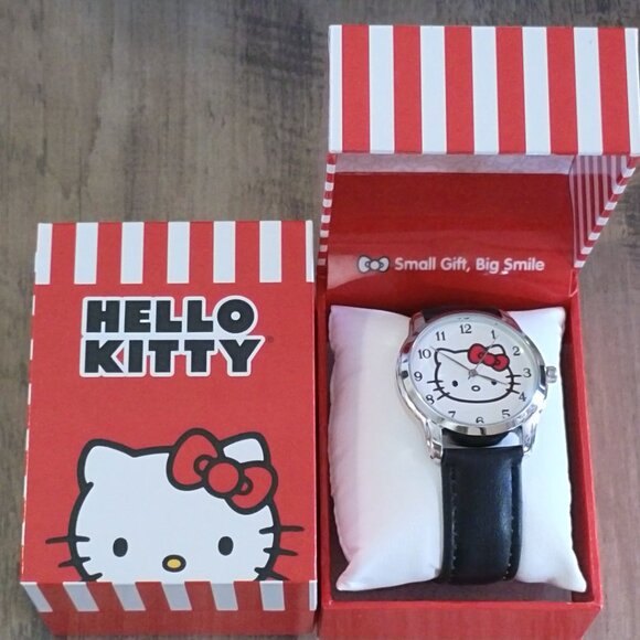 HELLO KITTY Women's Hello Kitty Leather Strap Watch - Picture 1 of 6